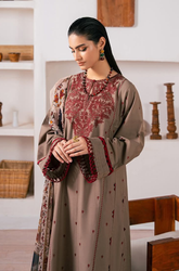 Jazmin - Winter 3PC Dhanak Embroidered Suit - SS0499